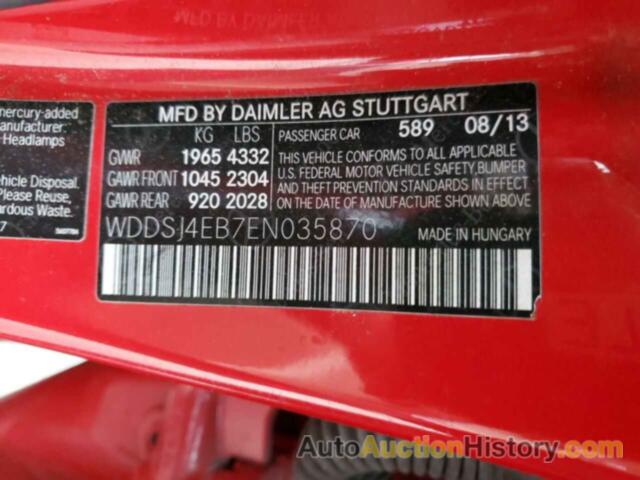 MERCEDES-BENZ CLA-CLASS 250, WDDSJ4EB7EN035870