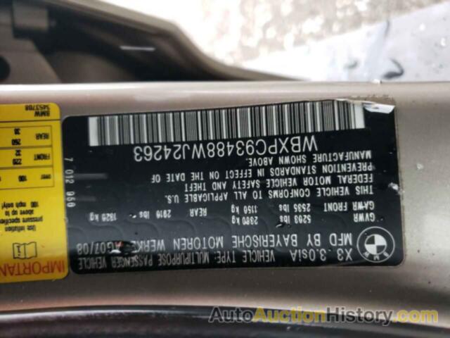 BMW X3 3.0SI, WBXPC93488WJ24263
