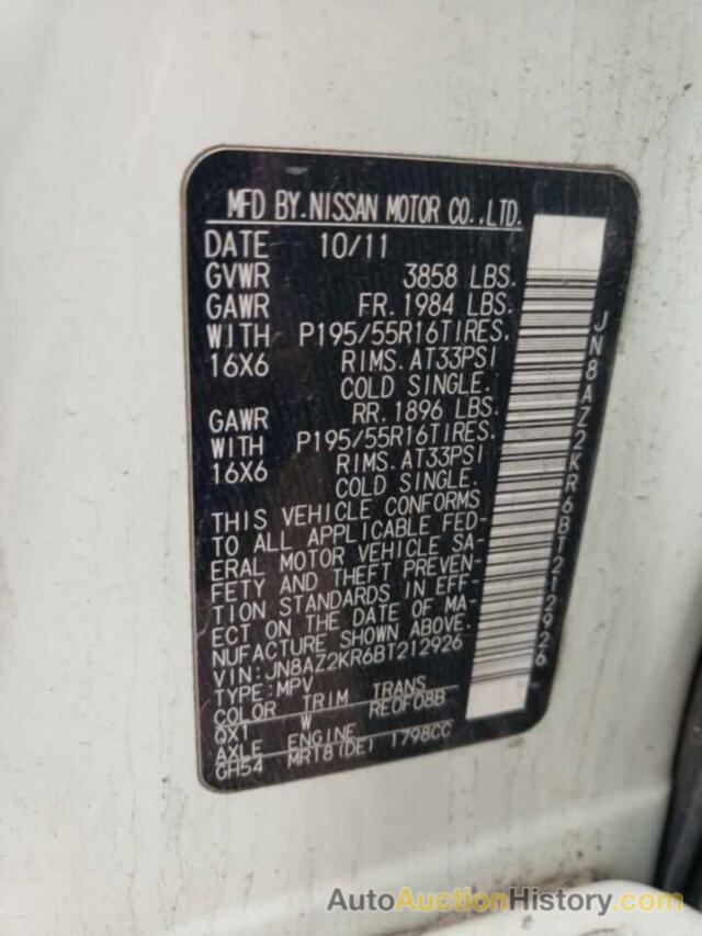 NISSAN CUBE BASE, JN8AZ2KR6BT212926