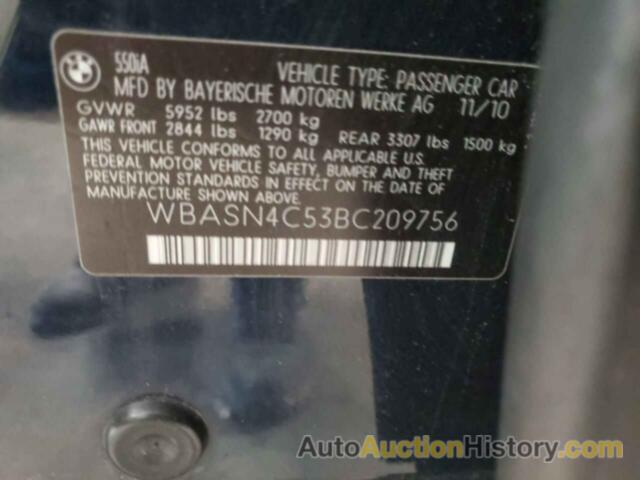 BMW 5 SERIES GT, WBASN4C53BC209756