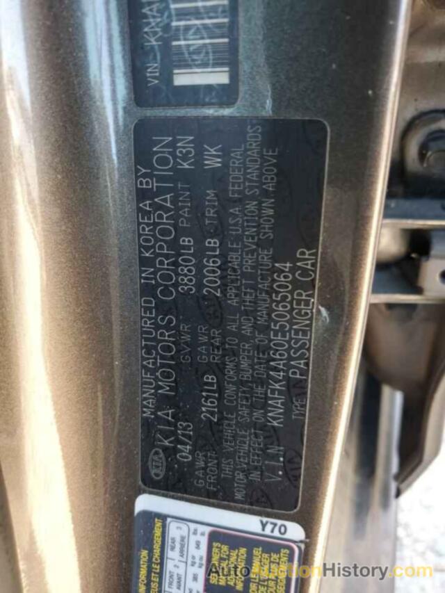 KIA FORTE LX, KNAFK4A60E5065064