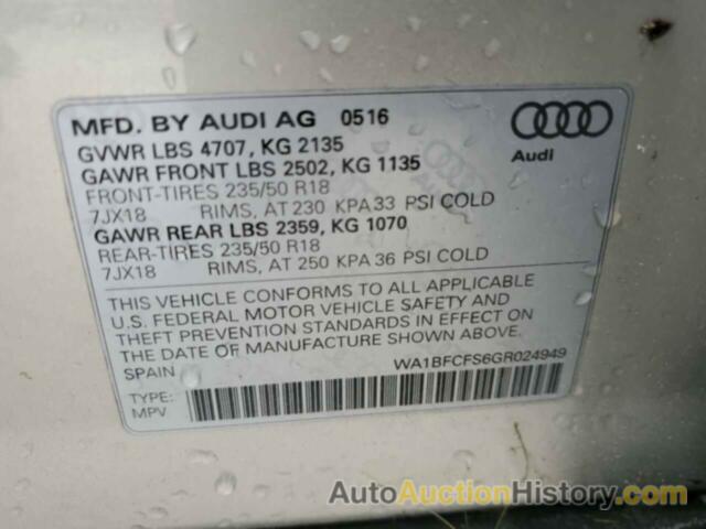 AUDI Q3 PREMIUM PLUS, WA1BFCFS6GR024949