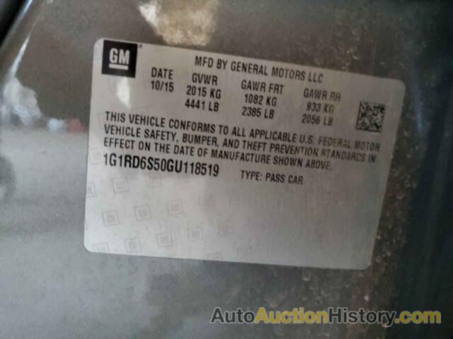 CHEVROLET VOLT LTZ, 1G1RD6S50GU118519