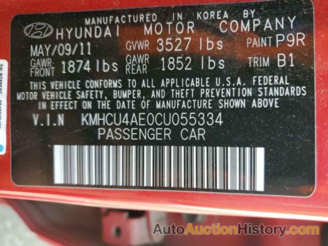 HYUNDAI ACCENT GLS, KMHCU4AE0CU055334