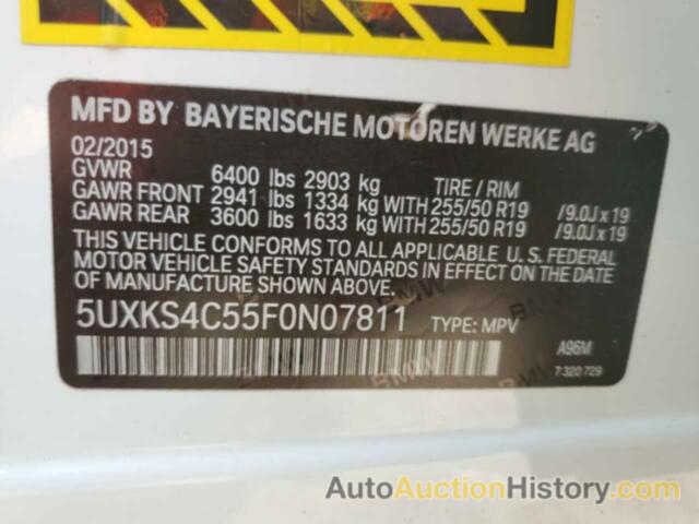 BMW X5 XDRIVE35D, 5UXKS4C55F0N07811