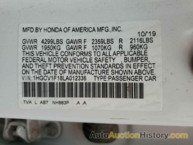 HONDA ACCORD LX, 1HGCV1F18LA012336