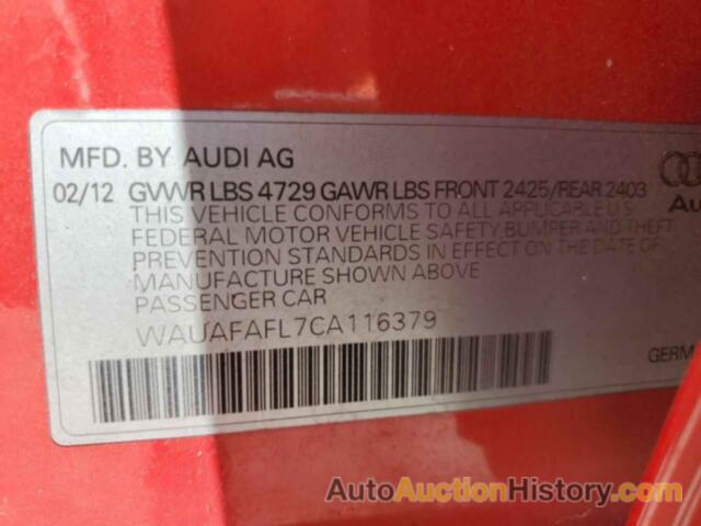 AUDI A4 PREMIUM, WAUAFAFL7CA116379