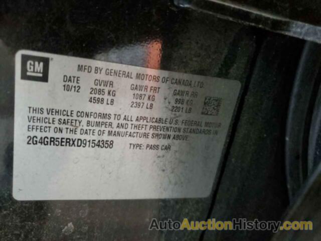 BUICK REGAL, 2G4GR5ERXD9154358