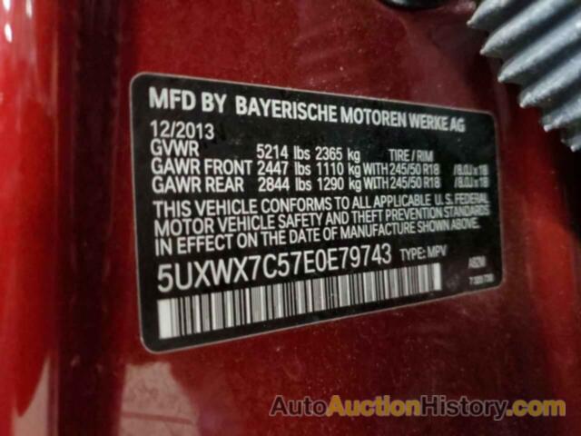 BMW X3 XDRIVE35I, 5UXWX7C57E0E79743