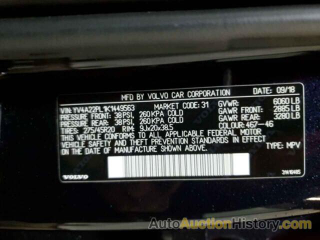 VOLVO XC90 T6 INSCRIPTION, YV4A22PL1K1449563