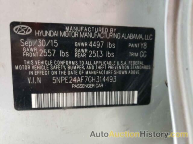 HYUNDAI SONATA SE, 5NPE24AF7GH314493