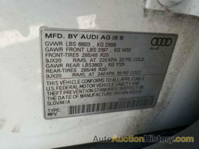 AUDI Q7 PREMIUM PLUS, WA1LAAF74HD021145