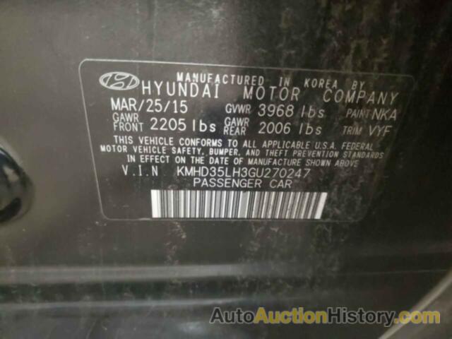 HYUNDAI ELANTRA, KMHD35LH3GU270247