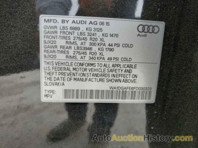 AUDI Q7 PRESTIGE, WA1DGAFE6FD030329