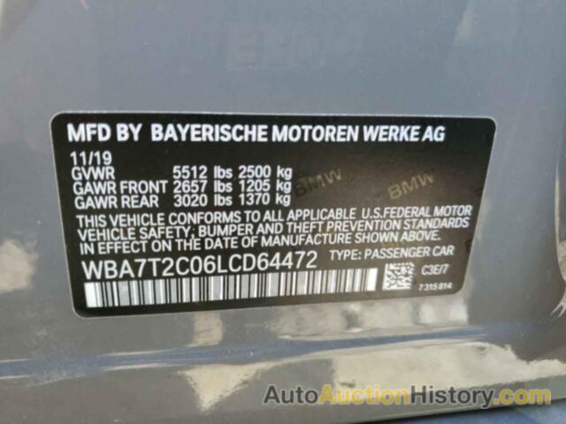 BMW 7 SERIES I, WBA7T2C06LCD64472