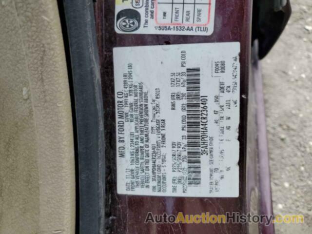 FORD FUSION SE, 3FAHP0HA4CR236401