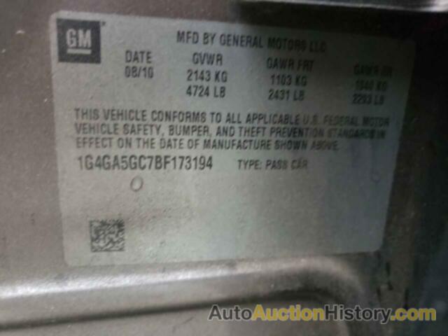 BUICK LACROSSE CX, 1G4GA5GC7BF173194