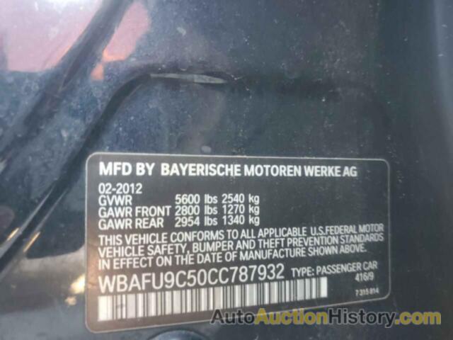 BMW 5 SERIES XI, WBAFU9C50CC787932