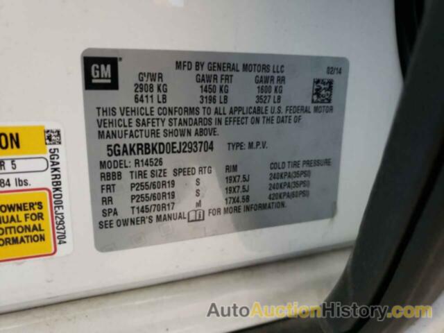 BUICK ENCLAVE, 5GAKRBKD0EJ293704