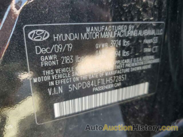 HYUNDAI ELANTRA SEL, 5NPD84LF1LH572851