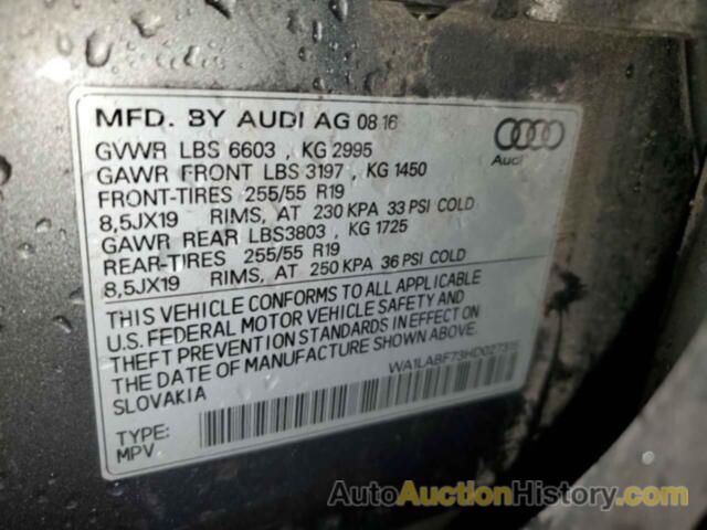 AUDI Q7 PREMIUM PLUS, WA1LABF73HD027315