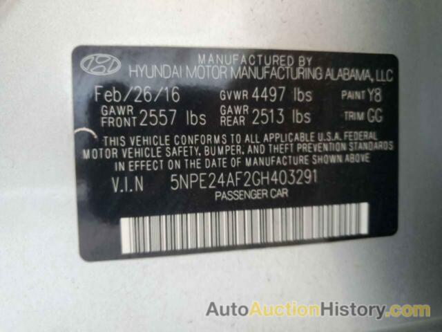 HYUNDAI SONATA SE, 5NPE24AF2GH403291