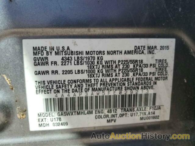 MITSUBISHI OUTLANDER ES, 4A4AP3AW5FE029213