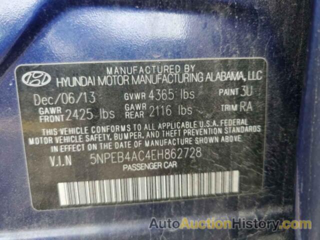 HYUNDAI SONATA GLS, 5NPEB4AC4EH862728