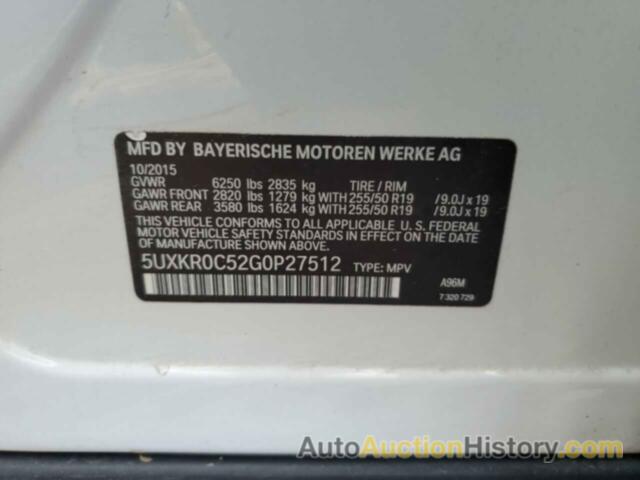 BMW X5 XDRIVE35I, 5UXKR0C52G0P27512