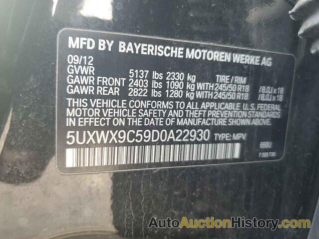 BMW X3 XDRIVE28I, 5UXWX9C59D0A22930