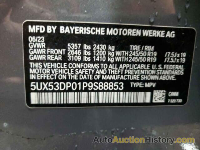 BMW X3 XDRIVE30I, 5UX53DP01P9S88853