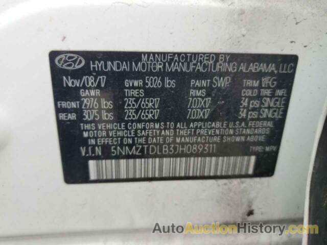 HYUNDAI SANTA FE, 5NMZTDLB3JH089311