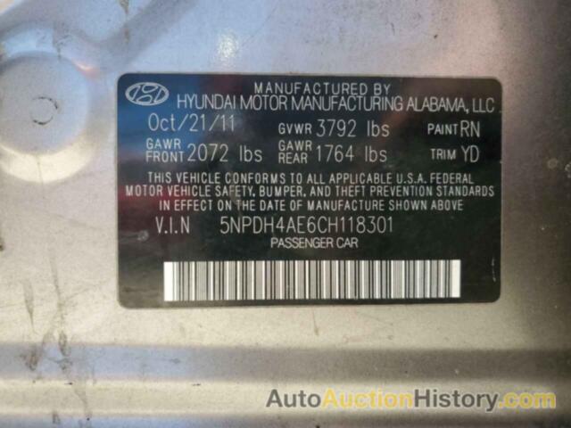 HYUNDAI ELANTRA GLS, 5NPDH4AE6CH118301