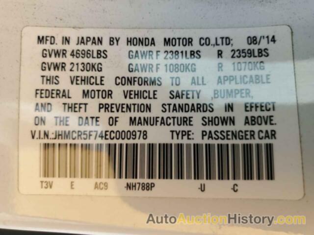 HONDA ACCORD PLUG-IN HYBRID, JHMCR5F74EC000978