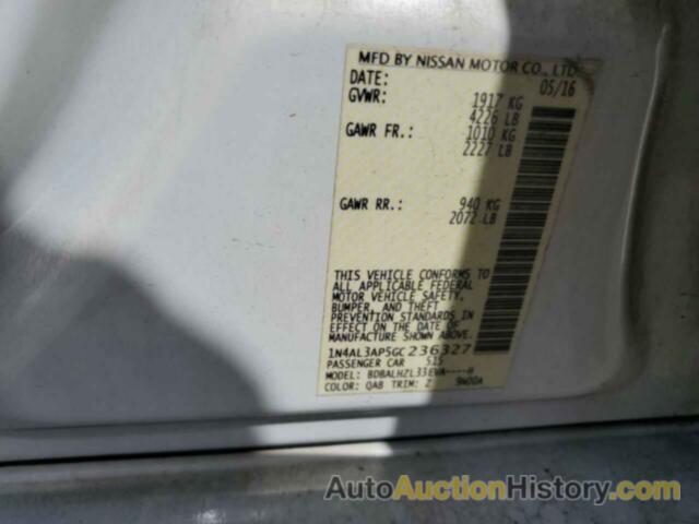 NISSAN ALTIMA 2.5, 1N4AL3AP5GC236327