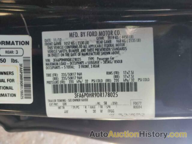 FORD FUSION SE, 3FA6P0HR9DR178025