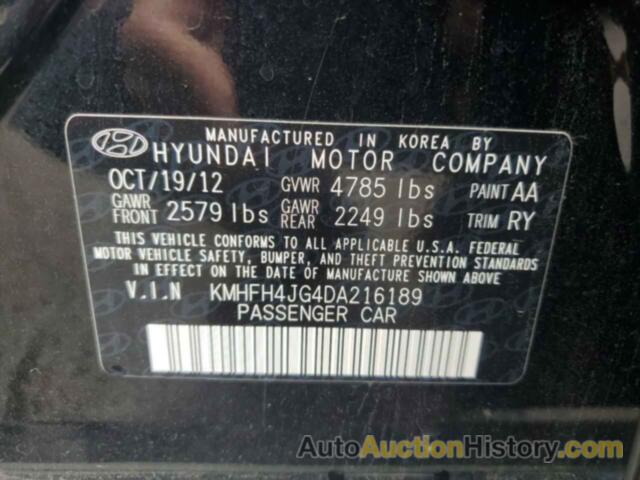 HYUNDAI AZERA GLS, KMHFH4JG4DA216189