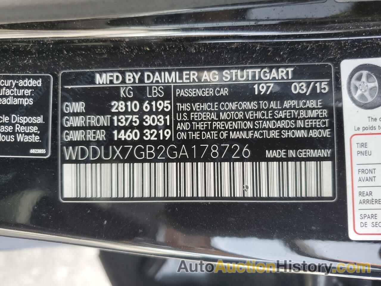 MERCEDES-BENZ ALL OTHER MERCEDES-MAYBACH S600, WDDUX7GB2GA178726