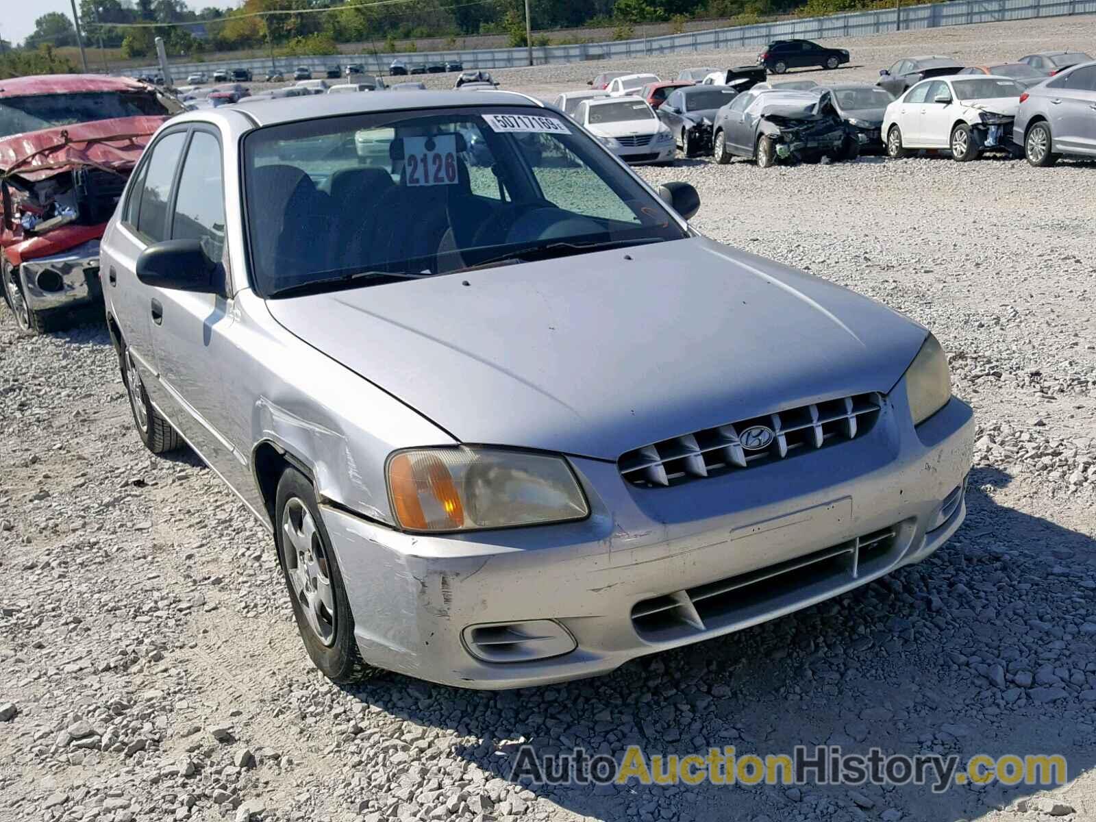 2001 HYUNDAI ACCENT GL, KMHCG45C71U263725