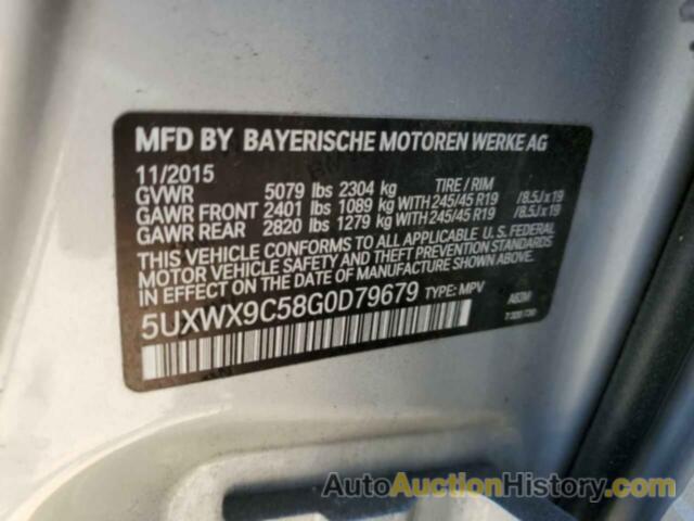 BMW X3 XDRIVE28I, 5UXWX9C58G0D79679