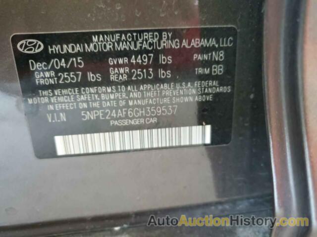 HYUNDAI SONATA SE, 5NPE24AF6GH359537