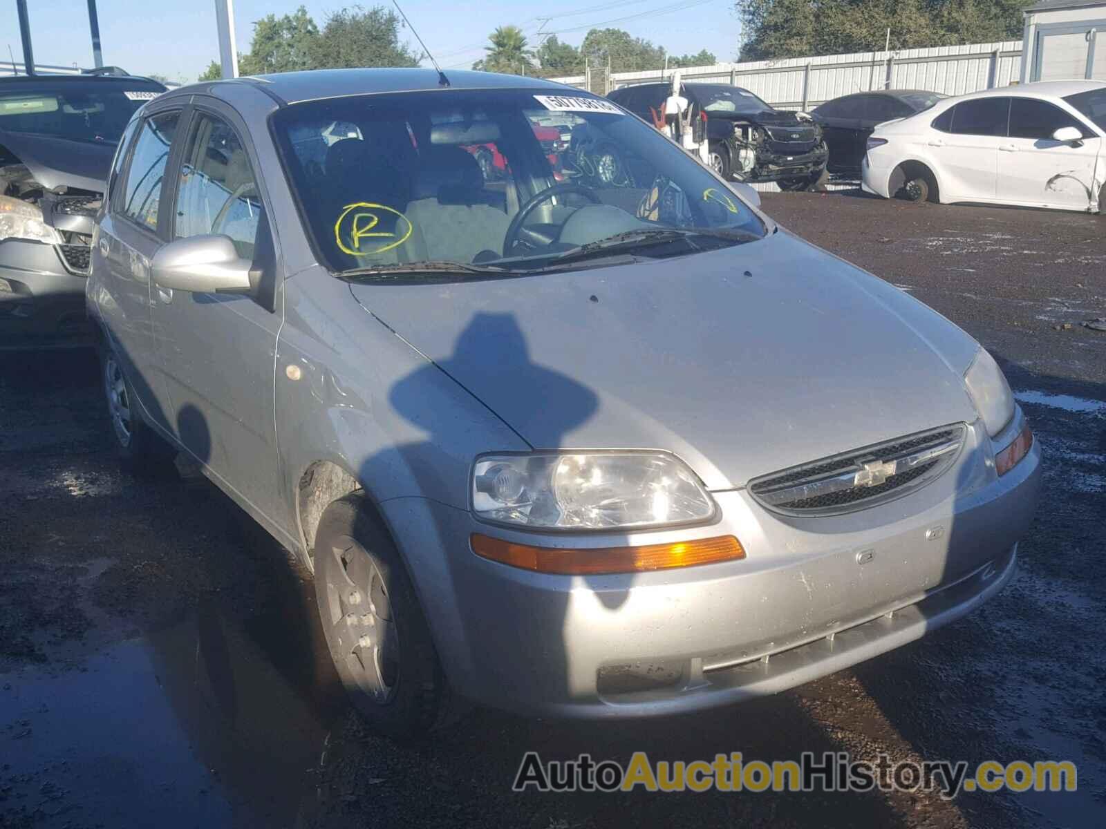 2005 CHEVROLET AVEO BASE, KL1TD62615B375825