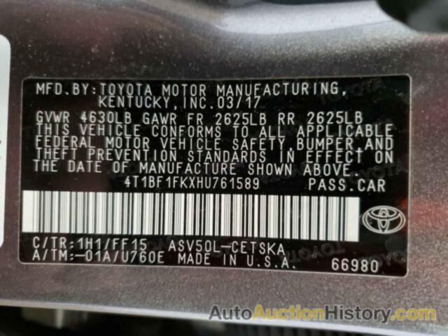 TOYOTA CAMRY LE, 4T1BF1FKXHU761589