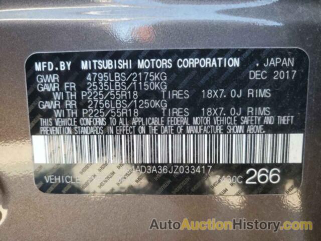 MITSUBISHI OUTLANDER SE, JA4AD3A36JZ033417