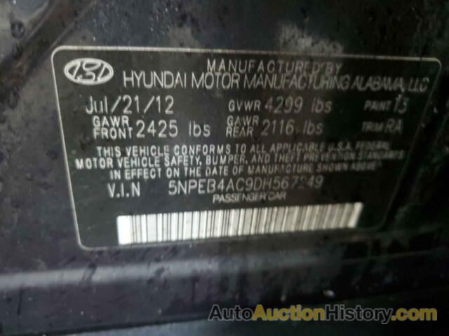 HYUNDAI SONATA GLS, 5NPEB4AC9DH567249