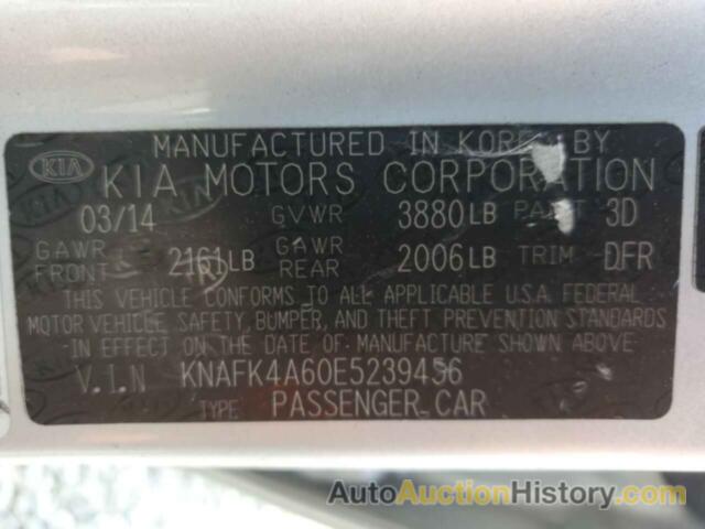 KIA FORTE LX, KNAFK4A60E5239456