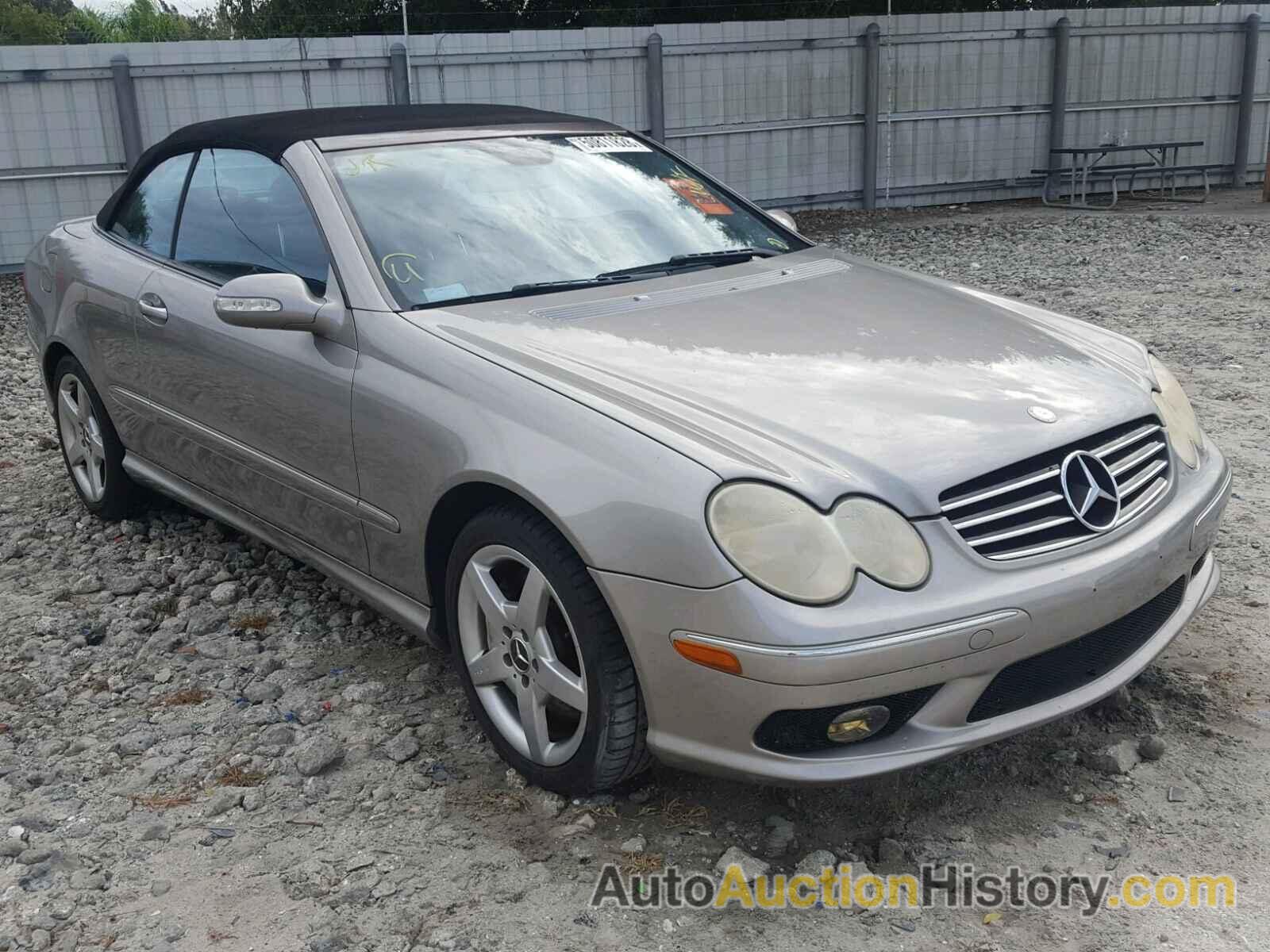 2005 MERCEDES-BENZ CLK 500, WDBTK75J85F135120