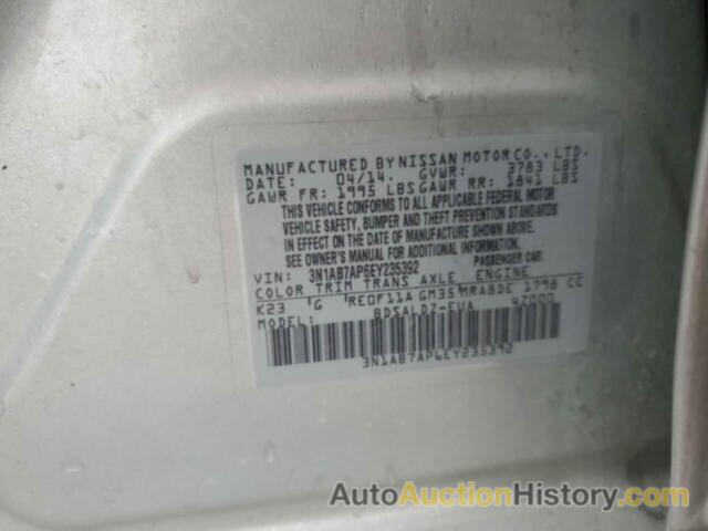 NISSAN SENTRA S, 3N1AB7AP6EY235392