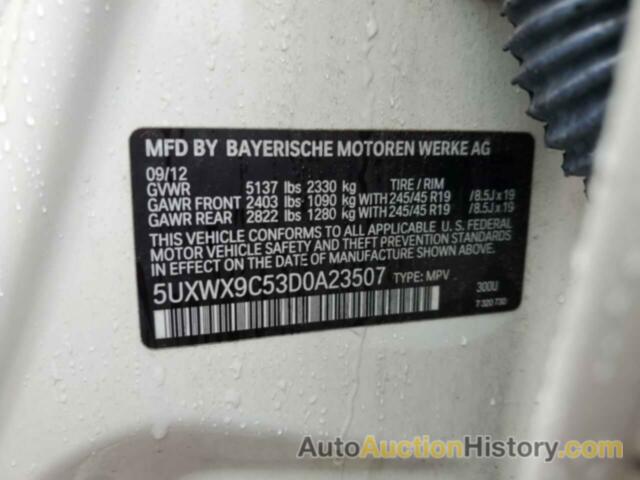 BMW X3 XDRIVE28I, 5UXWX9C53D0A23507