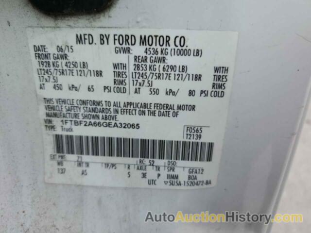 FORD F250 SUPER DUTY, 1FTBF2A66GEA32065